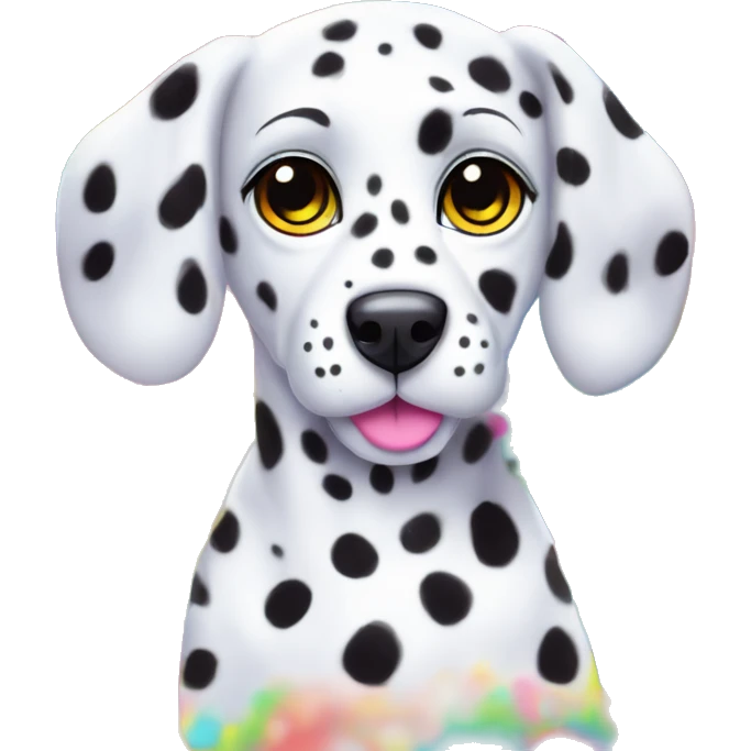 lisa frank rainbow dalmatian puppy emoji