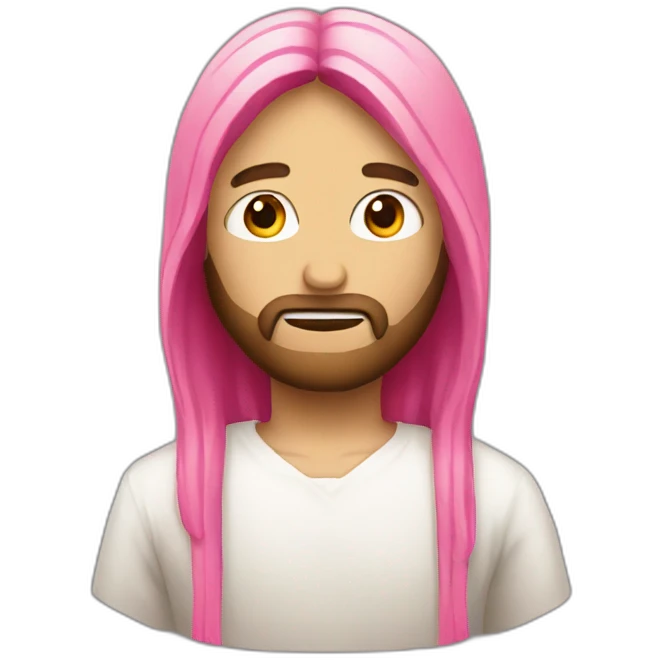 jesus emo with pink hair emoji
