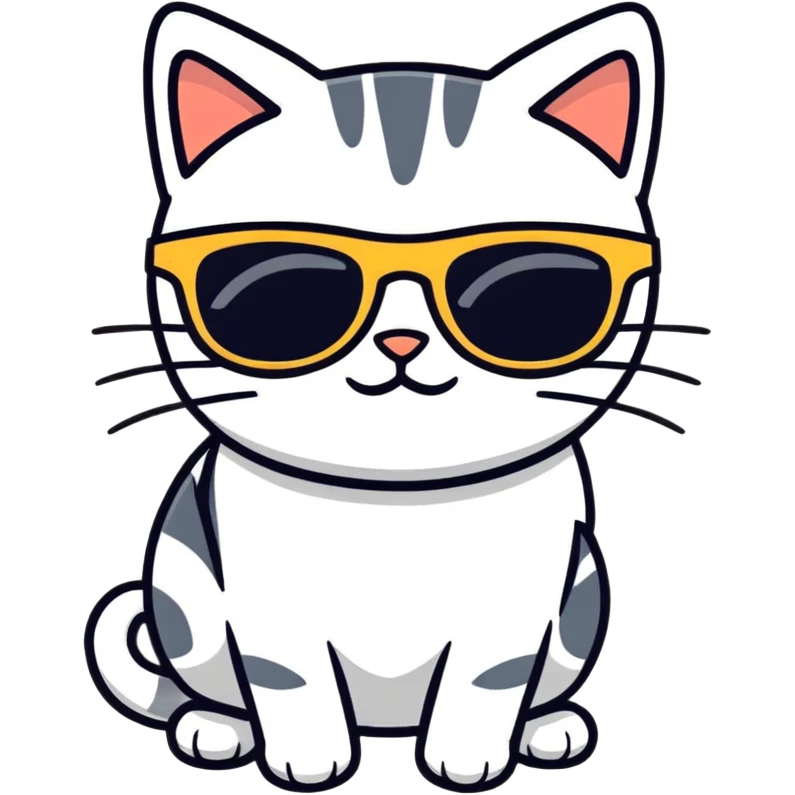 Cat with sunglasses emoji