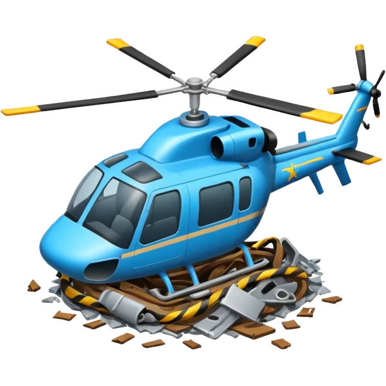 helicopter crash emoji