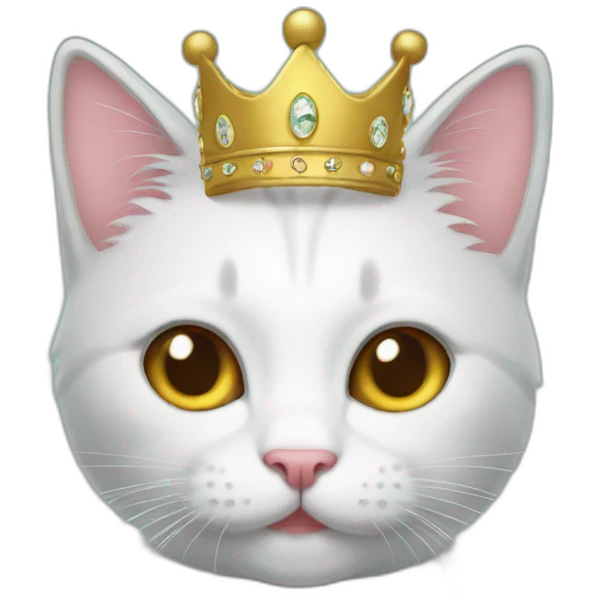 Drunken kitty with a tiara emoji