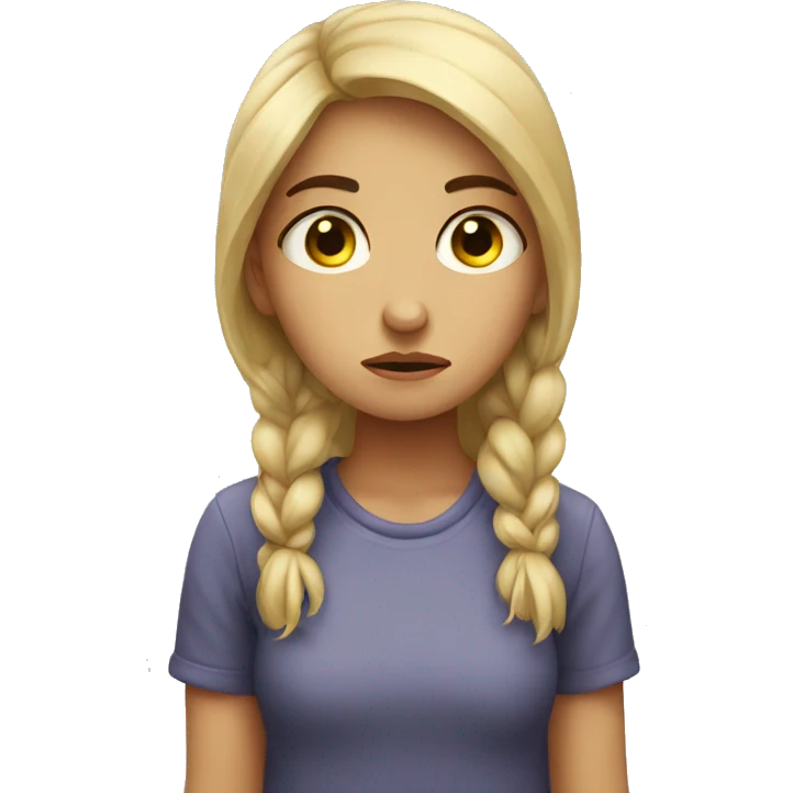 Sad girl  emoji