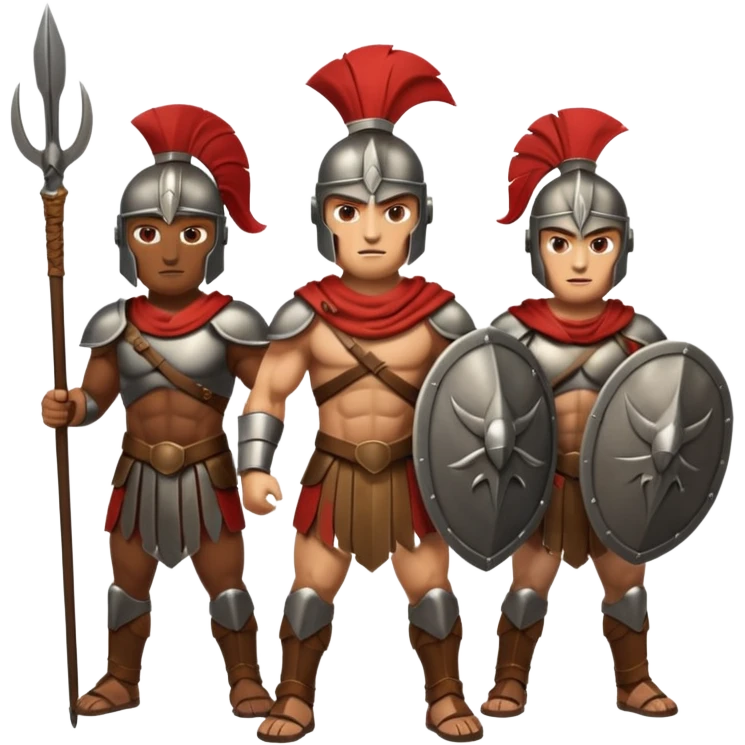 group of spartan fighthers emoji