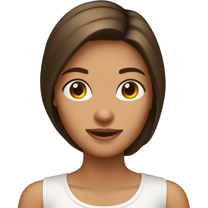 Brunette girl tan  emoji