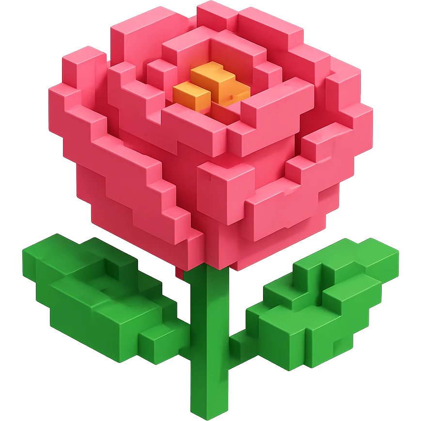 please Make it beautiful voxel style emoji