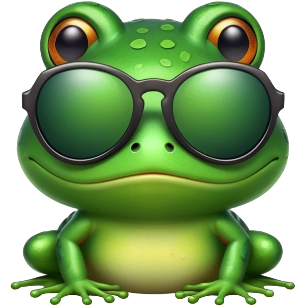 Frog wearing sunglasses emoji