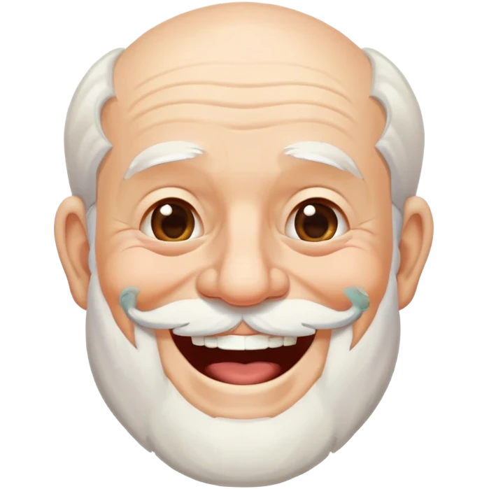 laughing old man with white beard emoji