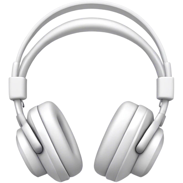 White aesthetic headphones emoji