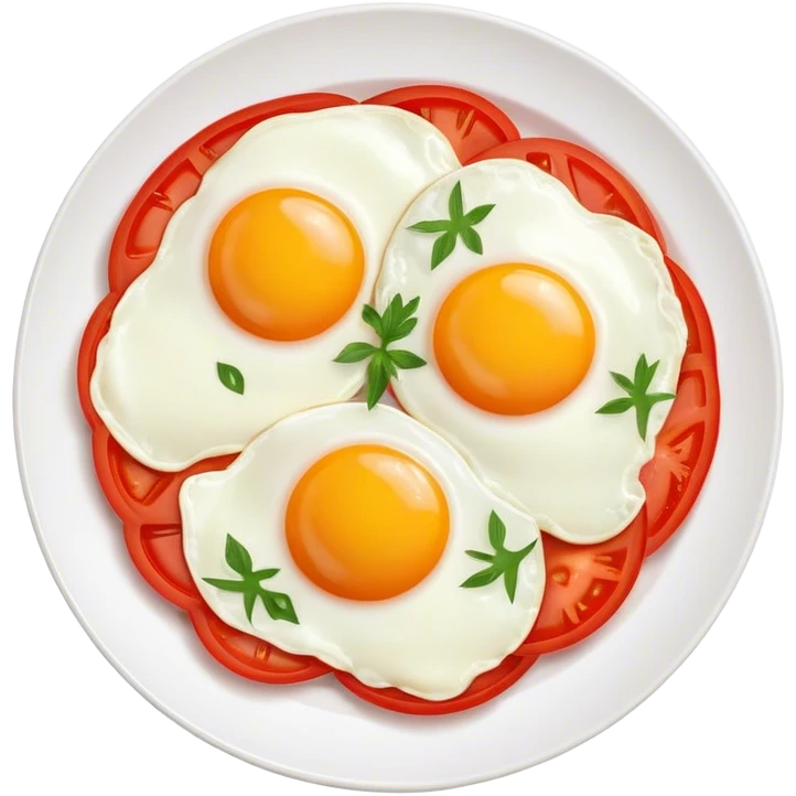 Tomato fried eggs emoji