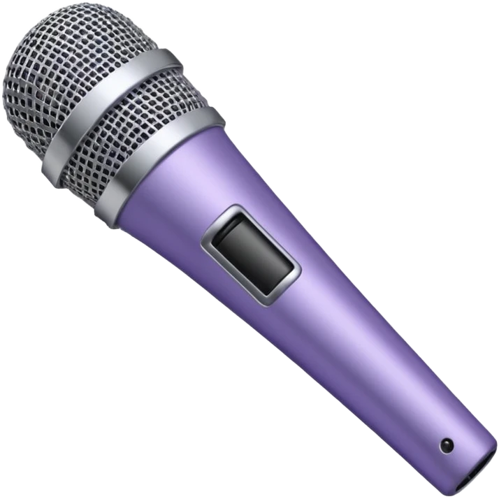 A pastel purple microphone emoji