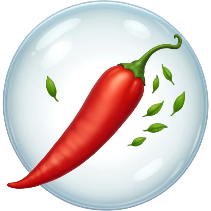 Red Hot chili pepper in a bubble emoji