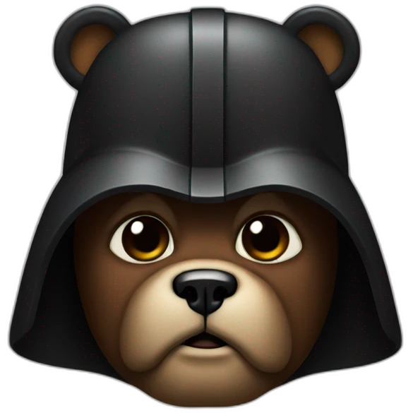 A bear in darth vader suit emoji