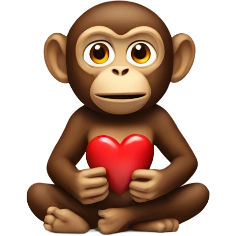 monkey having heart attack emoji