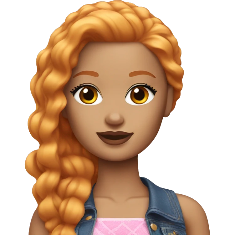 White Barbie ginger emoji