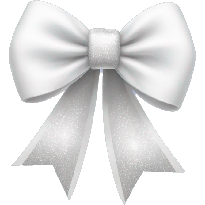 White sparkle bow emoji