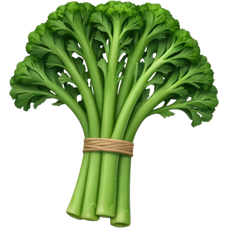 a long slender bunch of green broccolini emoji