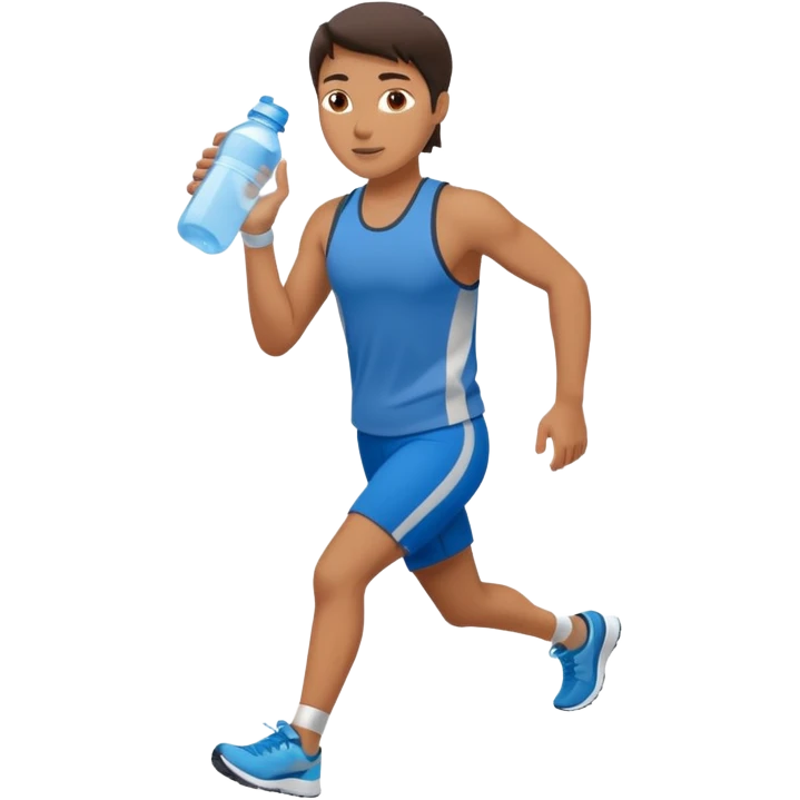 Jogger with water bottle, Park Visitors. emoji