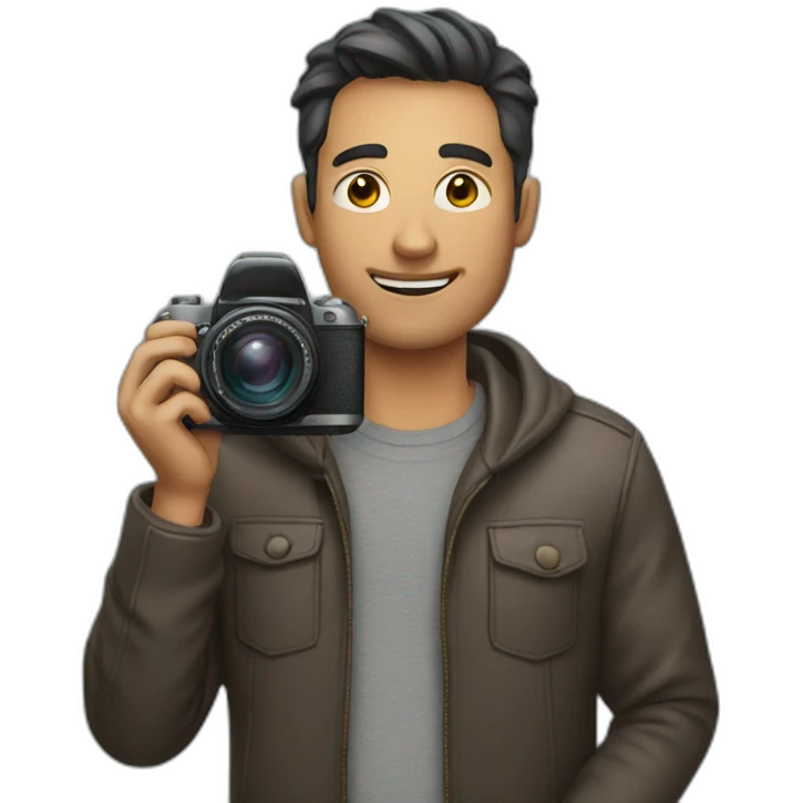 MAN HOLDING A CAMERA emoji