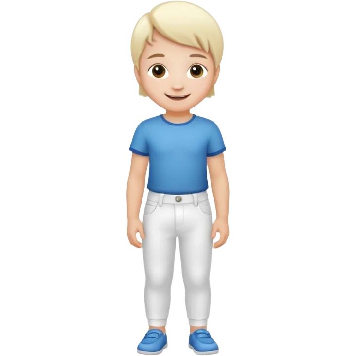 Cute Child with white pants emoji