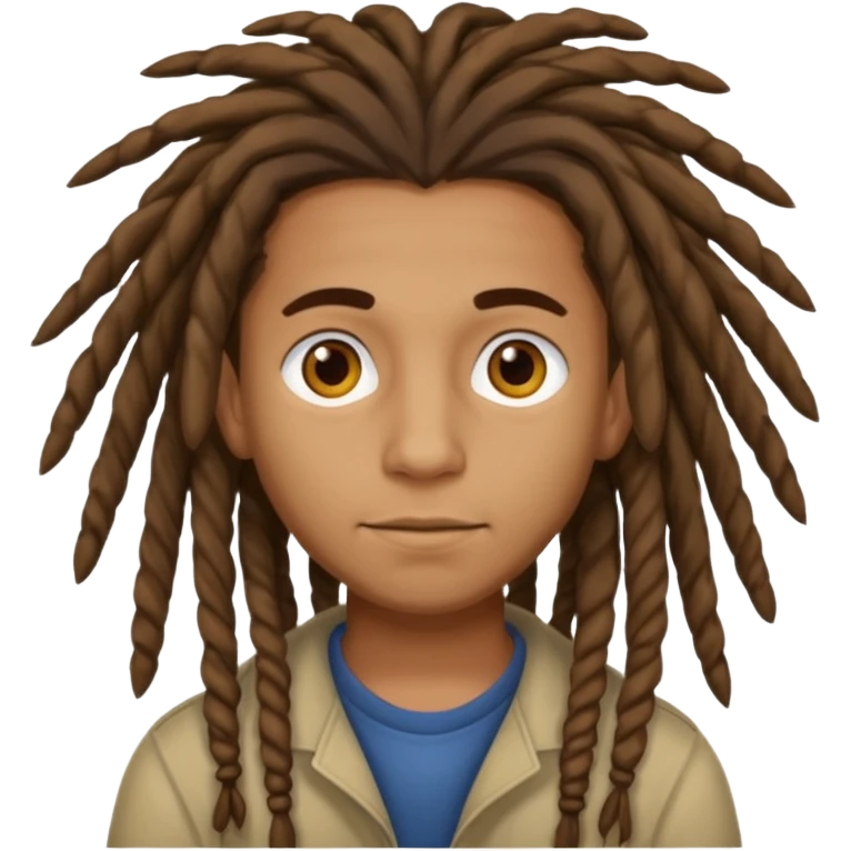 brown boy with mid-legnth dreadlocks emoji