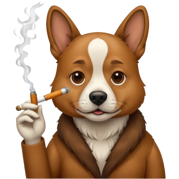 Dog smoking  emoji