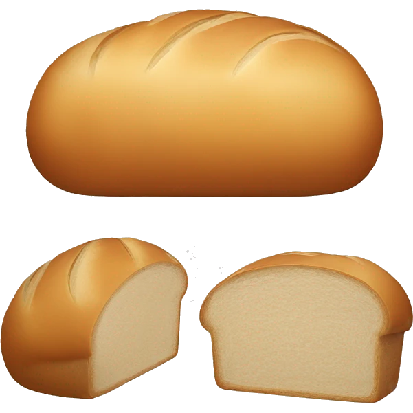 Freshly baked loaf of bread ￼ emoji