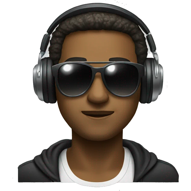 DJ with sunglasses emoji