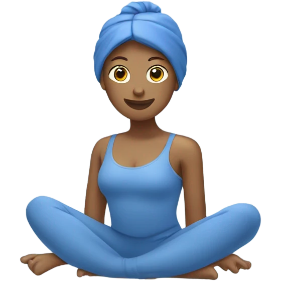 Pilates blue  emoji