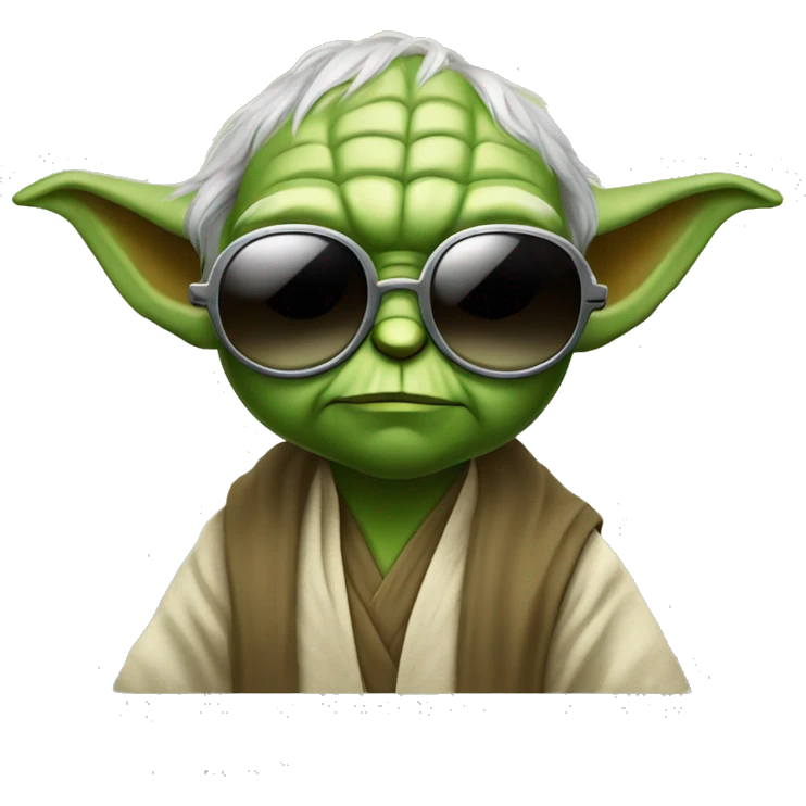 Yoda wearing sunglasses  emoji