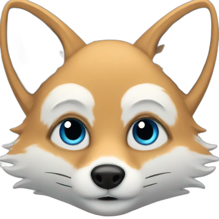 blue fox emoji
