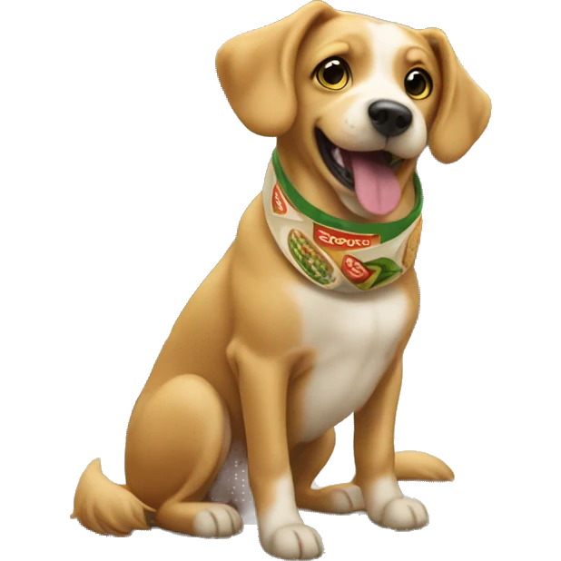 dog eating subway emoji