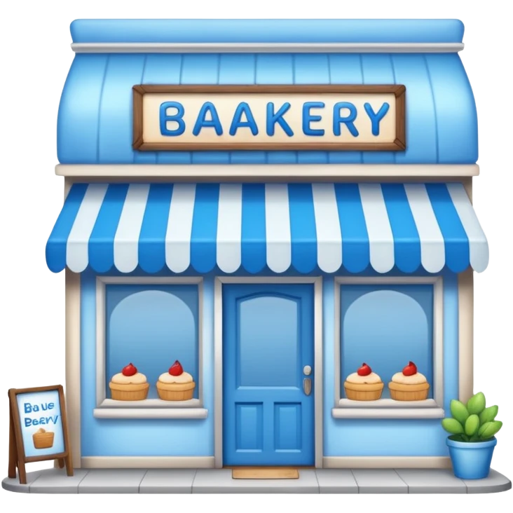 blue bakery store emoji