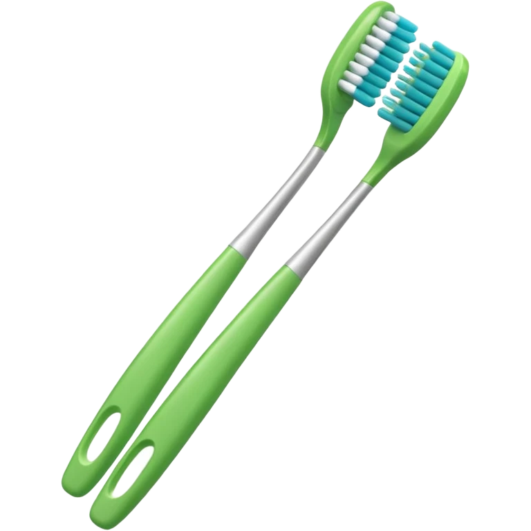 toothbrush+green emoji