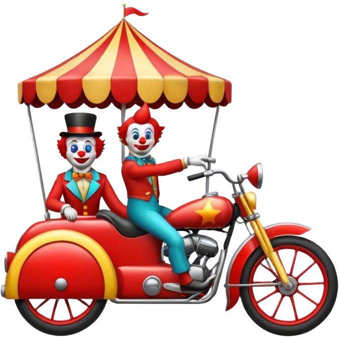 Circus motorbike circus car  emoji
