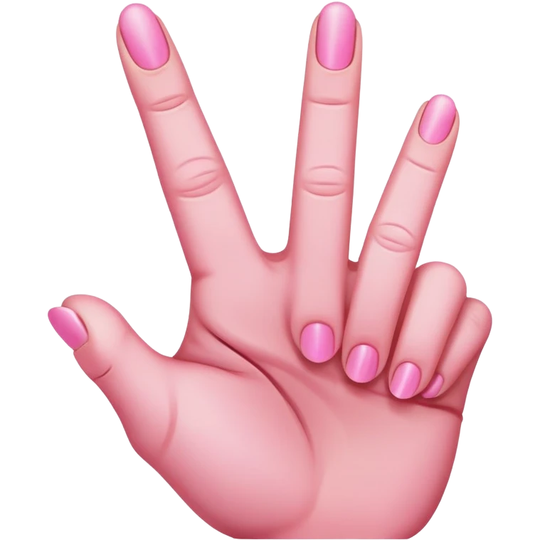 Pink hand middle finger  emoji