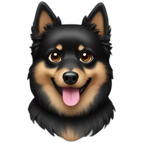 Black spitz emoji