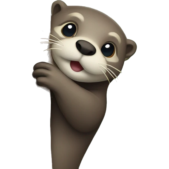 otter hugging tree emoji
