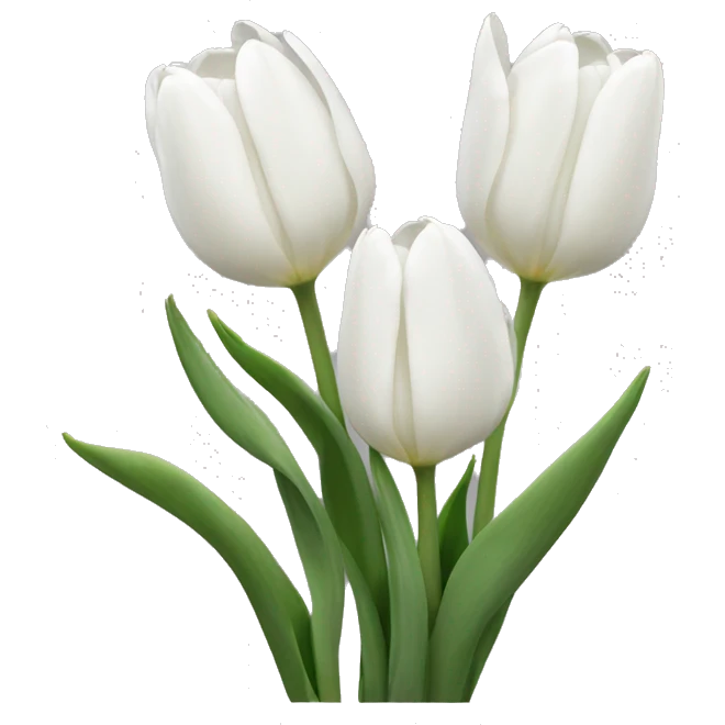 White tulips emoji