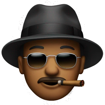 Gangster with cigar emoji