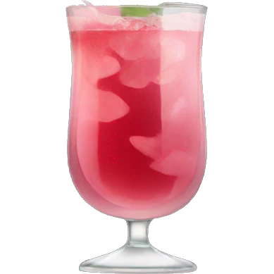 Cocktail with pink flowers emoji