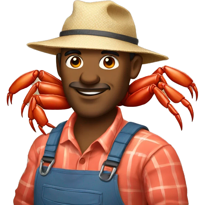 a crab farmer emoji