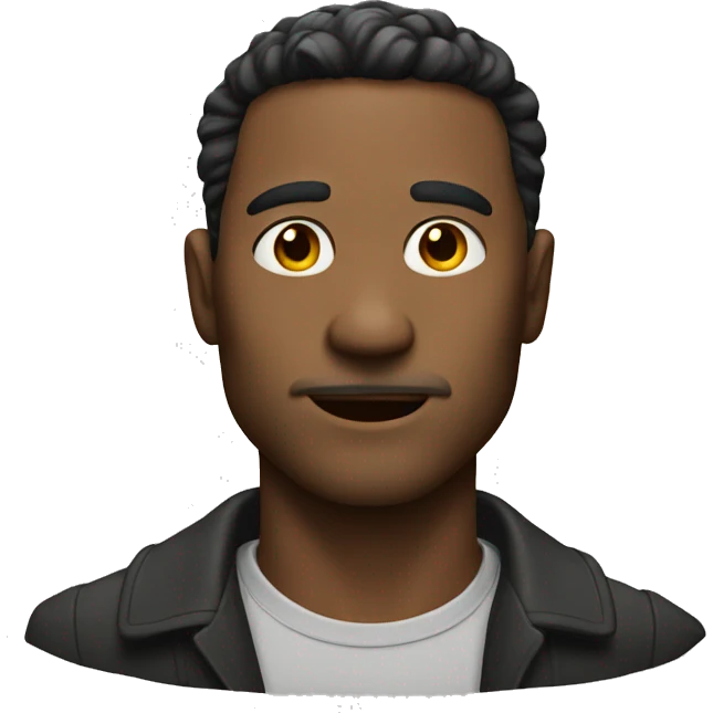 Man with very cool jawline emoji