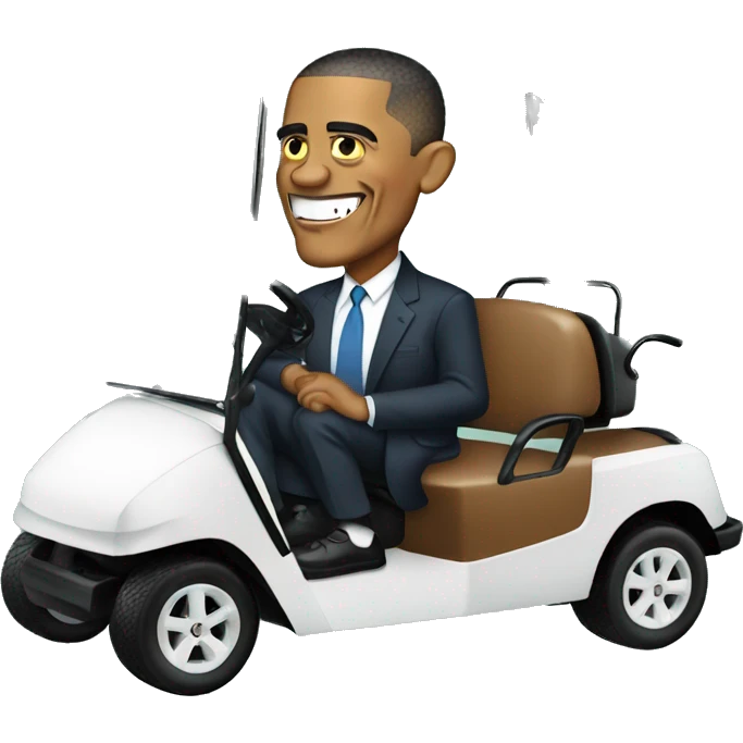 Obama in a golf cart emoji