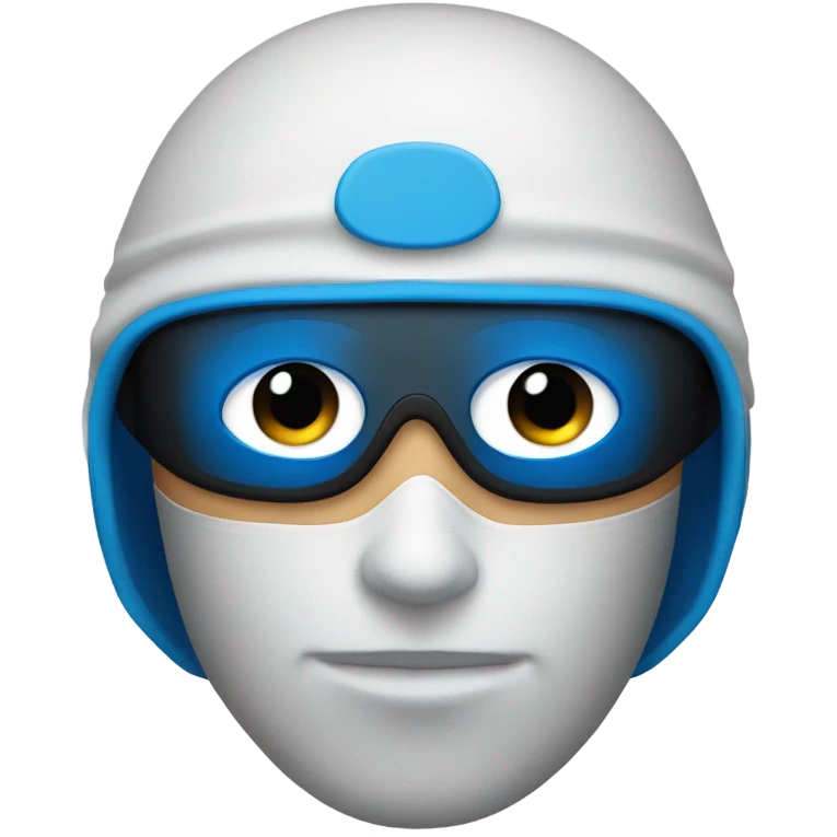 Ski masked man with blue eyes emoji