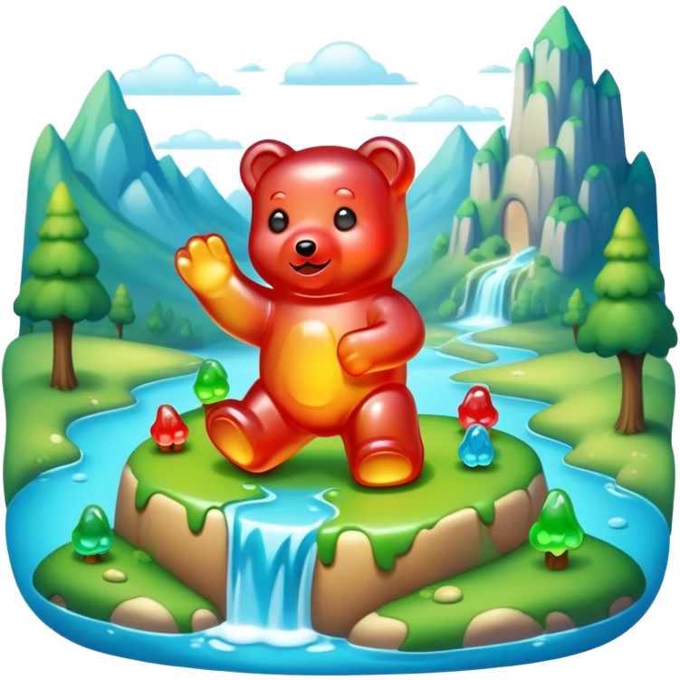  gummy bear  candy  magical landscape emoji