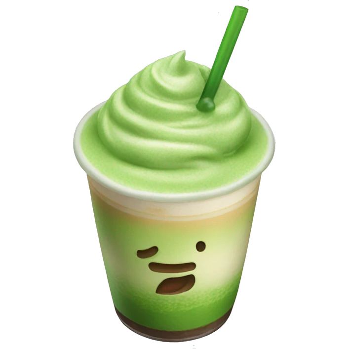 Iced matcha latte emoji