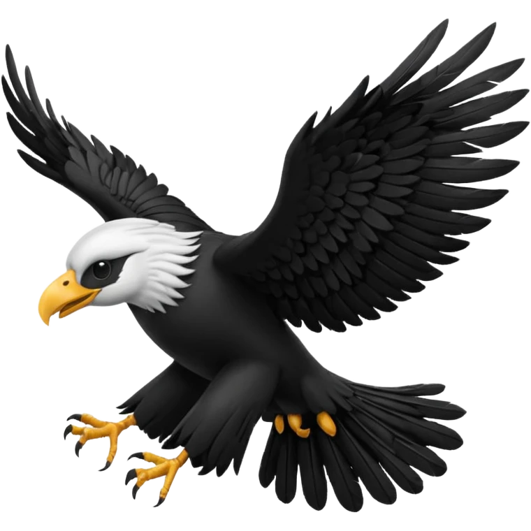karga, flying, wings spread emoji