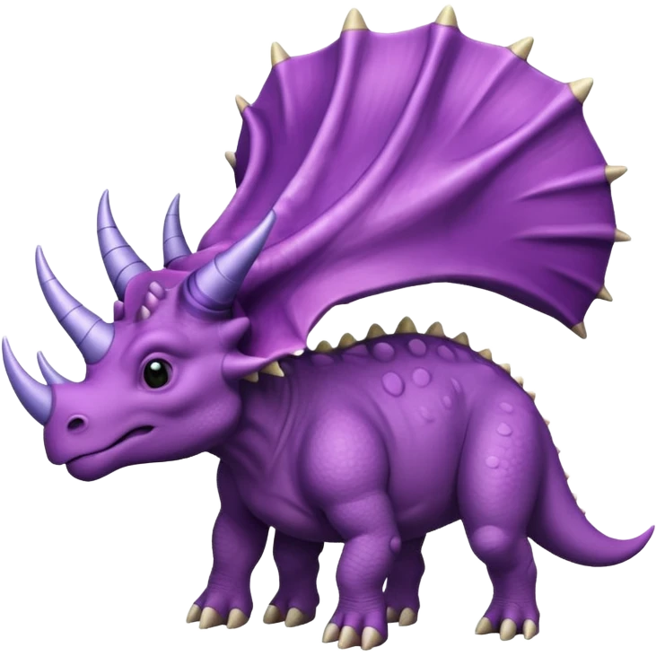 Purple Triceratops emoji emoji