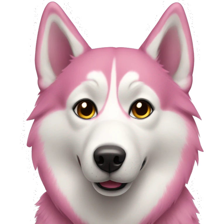Pink husky  emoji