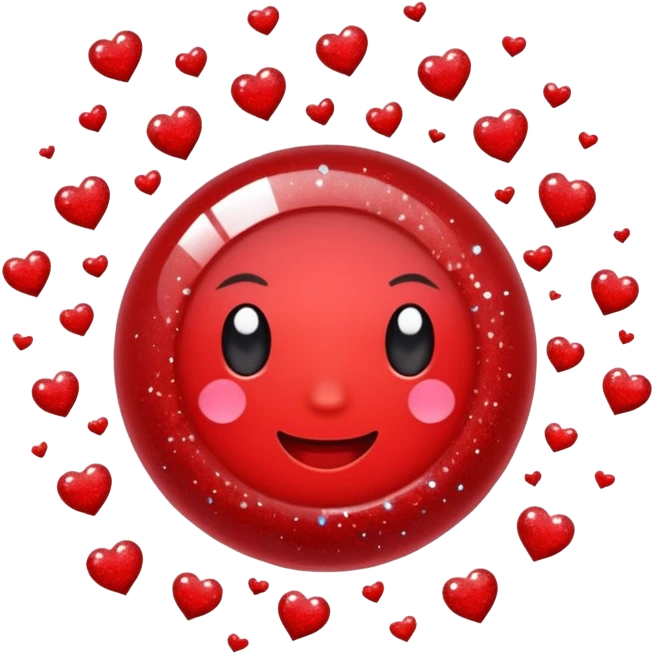 Recrutador Vermelho Glitter emoji